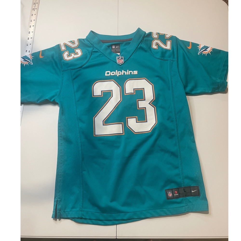Nike Miami Dolphins Jay Ajayi 23 Youth Large Aqua Football Jersey L 14/16